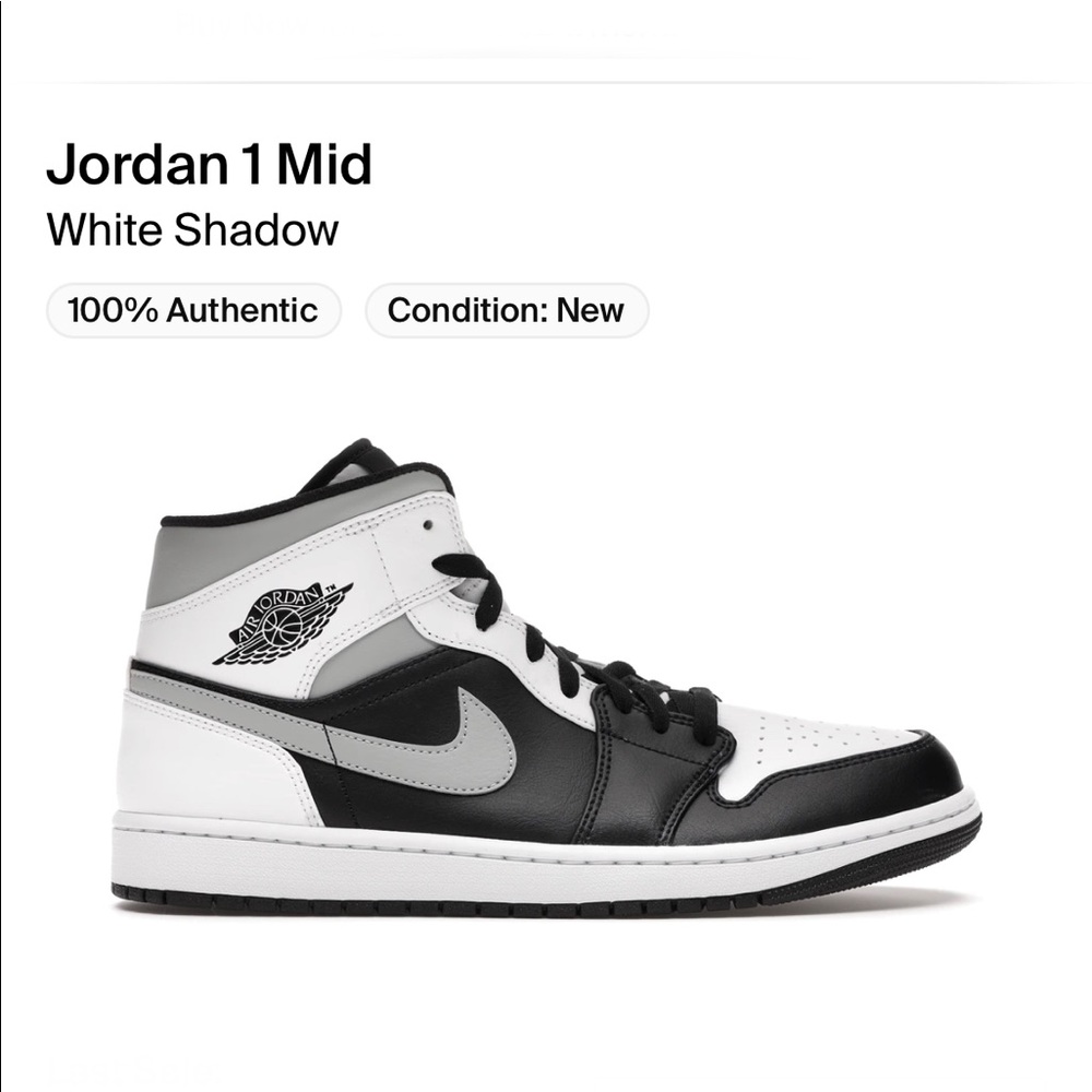 Air Jordan 1 Mid White Shadow Sneakers